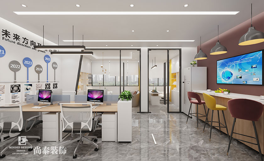 100平米深圳簡約辦公室設計裝修案例 | 有點可以