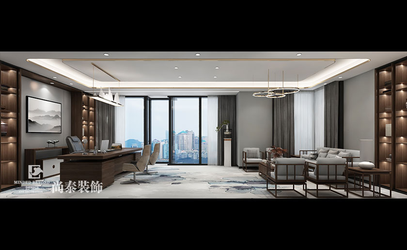 東莞600㎡健康產業公司辦公室裝修 | 華夏名足