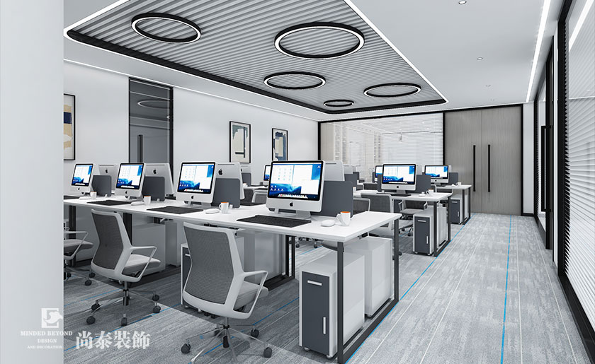 東莞600㎡健康產業公司辦公室裝修 | 華夏名足