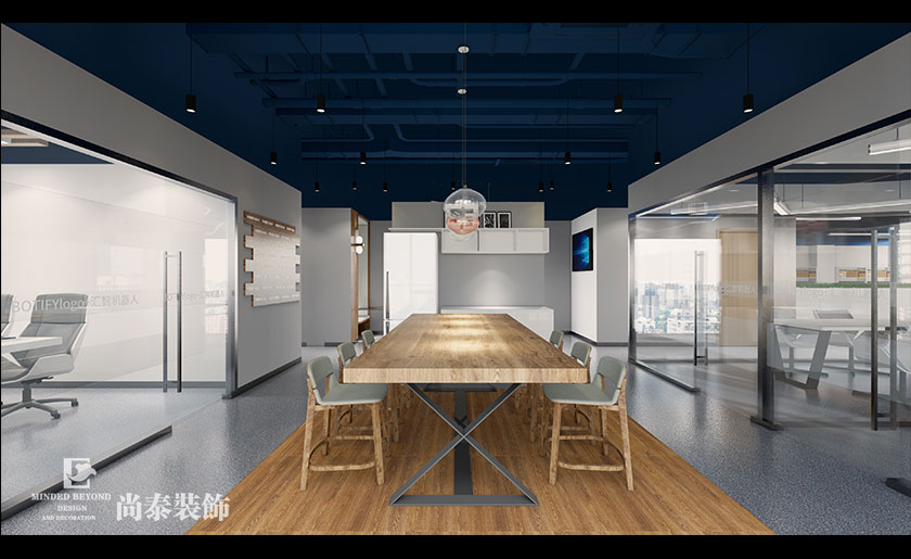 300平米機器人公司深圳辦公室裝修設(shè)計效果圖 | 匯智機器人