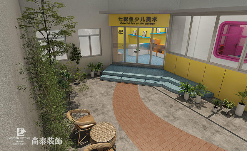 深圳教育空間設(shè)計(jì)-100平米少兒美術(shù)教育 | 七彩魚