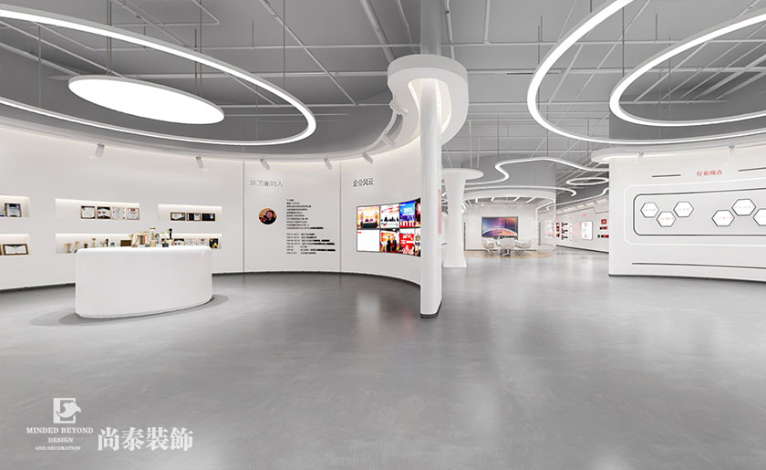 深圳科技公司800平展廳設計效果圖