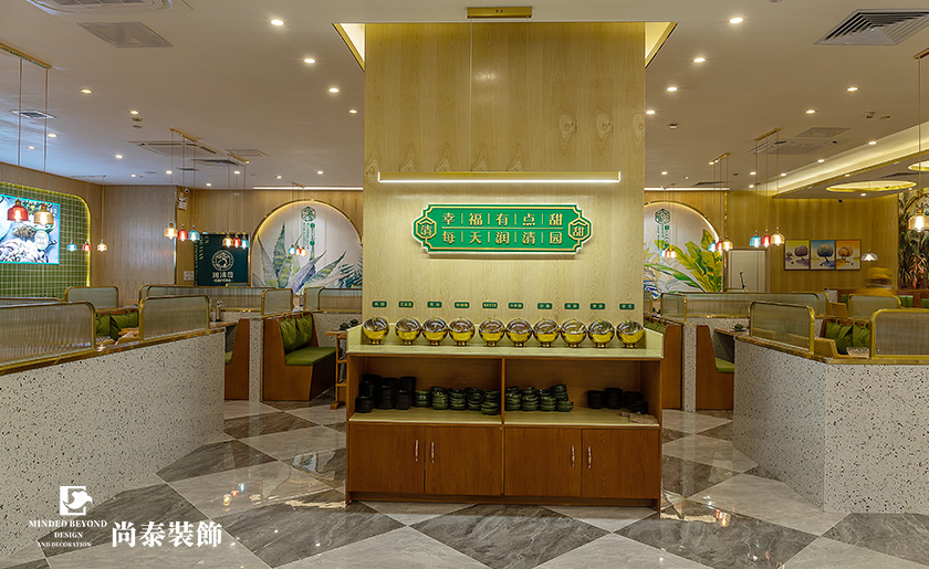 300平米椰子雞餐廳餐飲店裝修實(shí)景案例 | 潤(rùn)清園