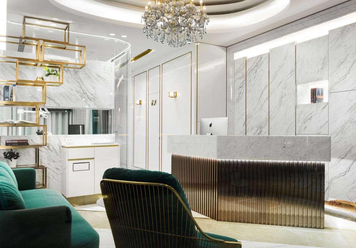 商業空間設計:中古屋改建星級診所！如同殿堂般的尊榮奢華風