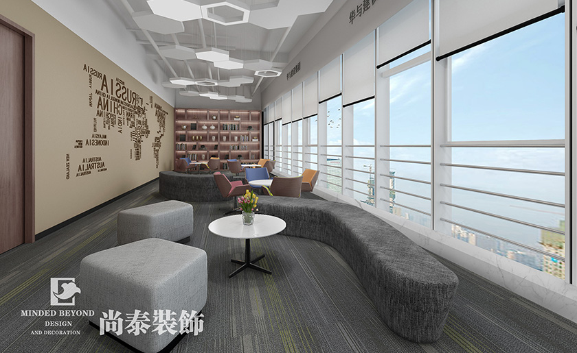 1500平米建筑公司深圳辦公室裝修設計案例 | 華與建設