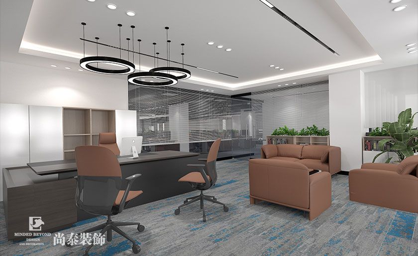 1000平米新能源上市公司辦公室裝修設計案例