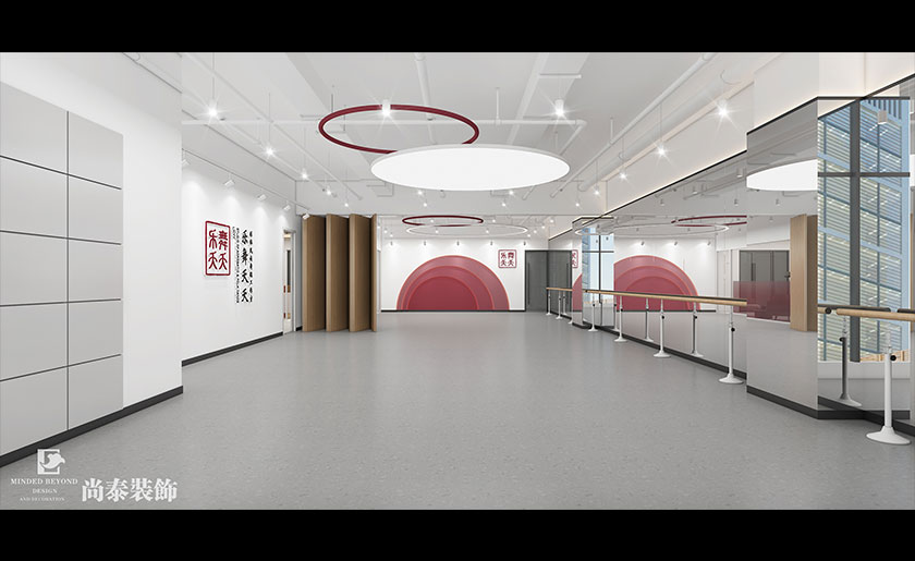 200平米舞蹈教育培訓機構舞蹈室裝修設計