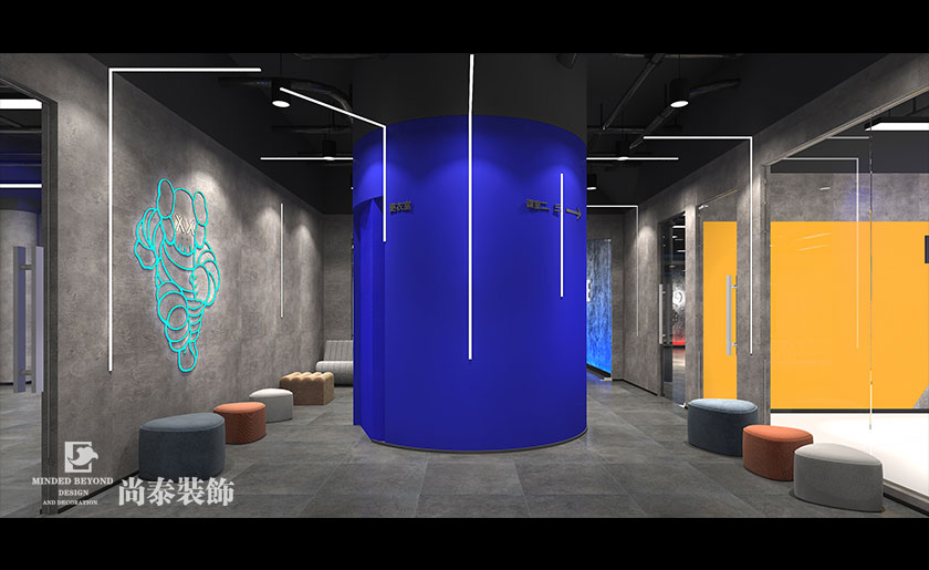 深圳龍崗500平米工業風舞蹈室舞蹈培訓機構裝修設計效果圖