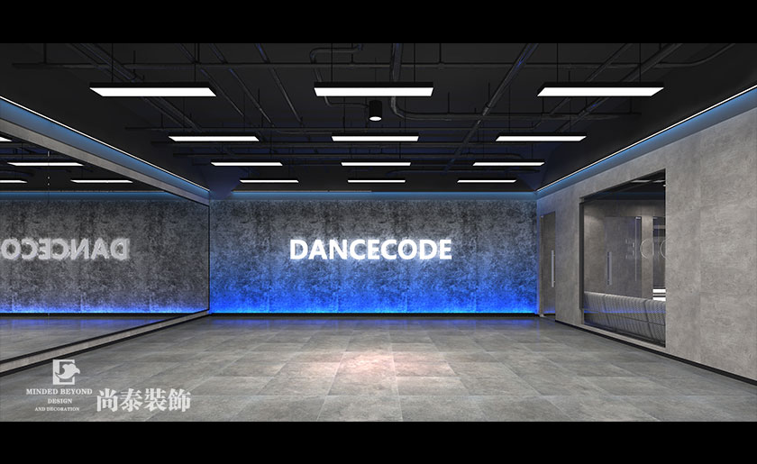 深圳龍崗500平米工業風舞蹈室舞蹈培訓機構裝修設計效果圖