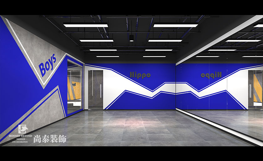 深圳龍崗500平米工業風舞蹈室舞蹈培訓機構裝修設計效果圖