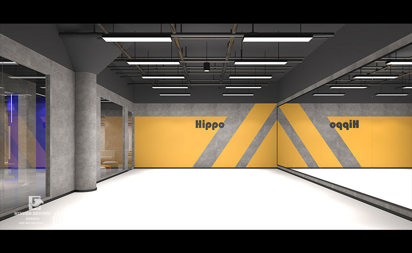 深圳龍崗500平米工業風舞蹈室舞蹈培訓機構裝修設計效果圖