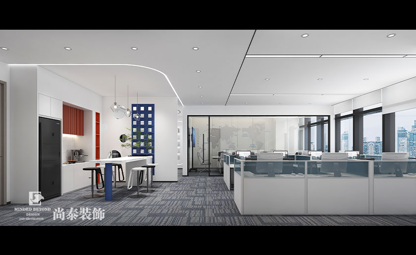 辦公室裝飾設計：深圳寶安前海人壽金融中心220平米電氣公司寫字樓裝修