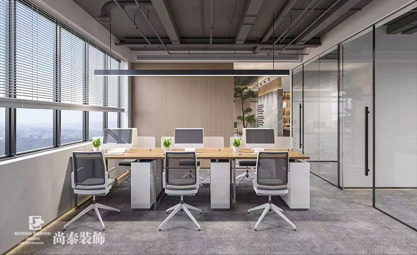 辦公室翻新：深圳福田160平米電子科技公司辦公室裝修設計