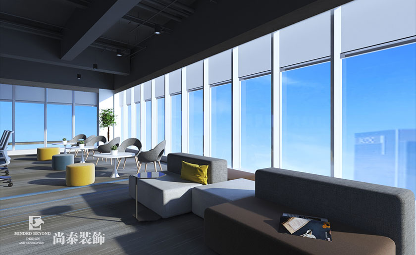 深圳龍華北站壹號寫字樓2500㎡金融公司辦公室裝修效果圖