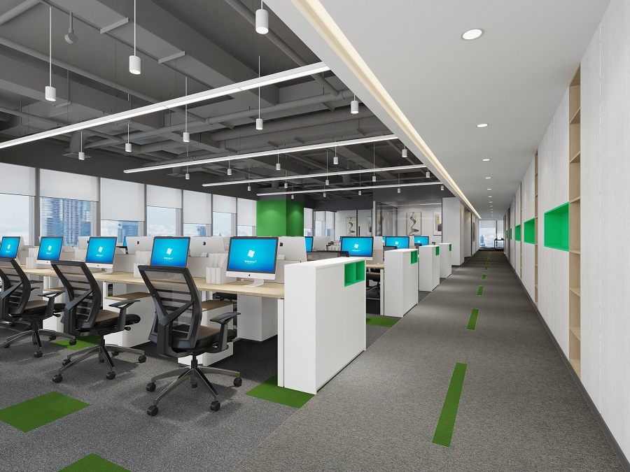 辦公室裝修設計帶點活動感！