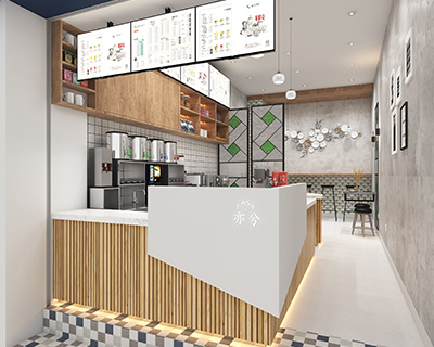 奶茶店店面裝修設計