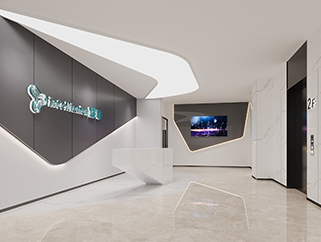 深圳寶安1400平米大型制造科技公司寫字樓辦公室裝修設計