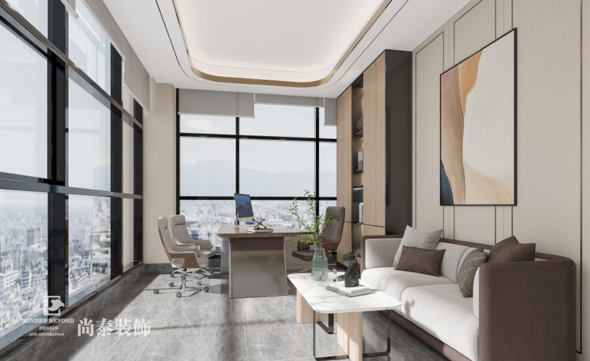 廠房辦公室設(shè)計(jì):1400平米激光設(shè)備公司東莞辦公樓廠房辦公室裝修