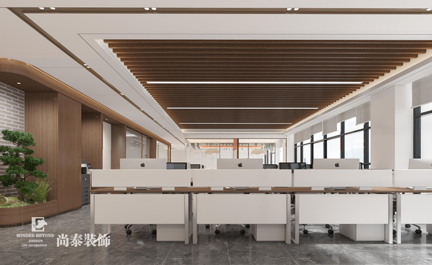 廠房辦公室設(shè)計(jì):1400平米激光設(shè)備公司東莞辦公樓廠房辦公室裝修