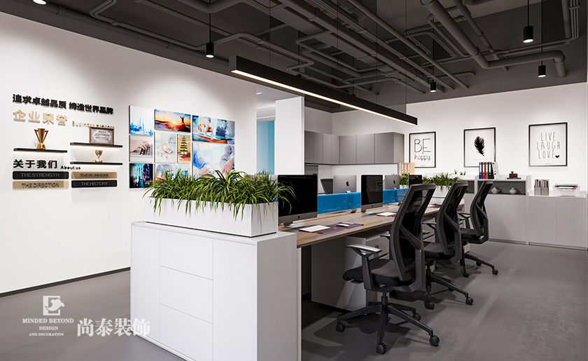 500平米深圳光明招商局智慧園科技企業辦公室車間設計裝修