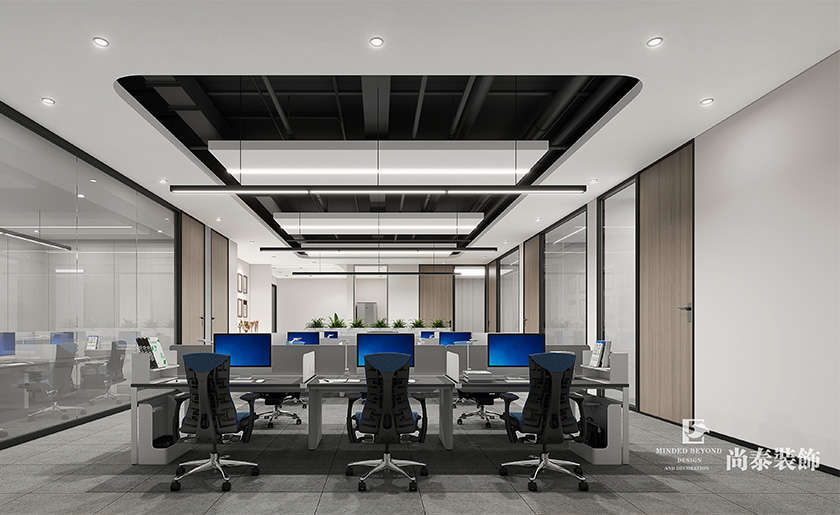 深圳公司裝修:350平米光明招商局科技園醫(yī)療科技公司辦公室和車間設(shè)計裝修