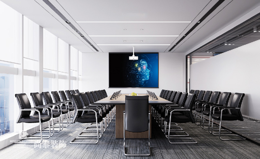 深圳辦公室裝修:1400平米超導材料科技公司光明新材料中試產業化基地辦公室裝修設計