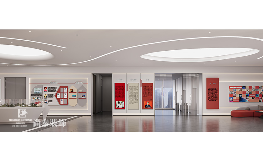 深圳辦公室裝修:1400平米超導材料科技公司光明新材料中試產業化基地辦公室裝修設計