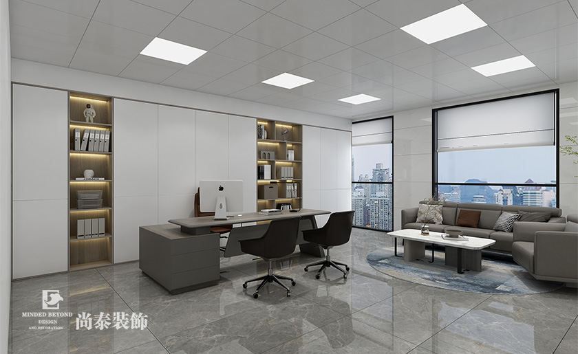深圳光明盛薈紅星創(chuàng)智廣場(chǎng)900平米電子公司寫字樓辦公室裝修設(shè)計(jì)案例