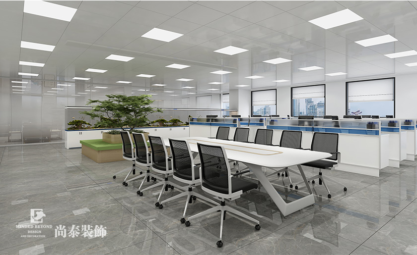 深圳光明盛薈紅星創(chuàng)智廣場(chǎng)900平米電子公司寫字樓辦公室裝修設(shè)計(jì)案例