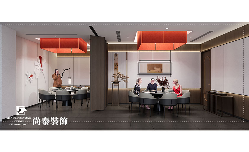 深圳寶安300平米東北菜品牌餐飲店裝修設計案例