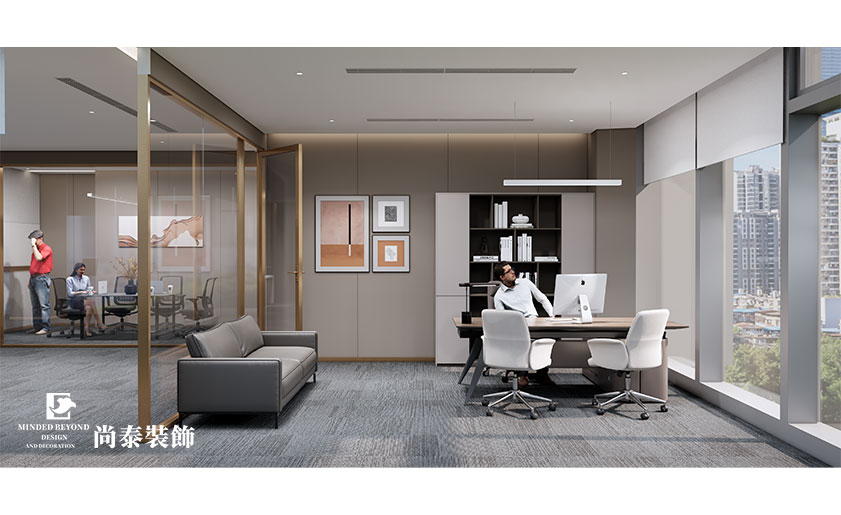 深圳南山華潤置地大廈300平米資本管理公司寫字樓辦公室裝修設計