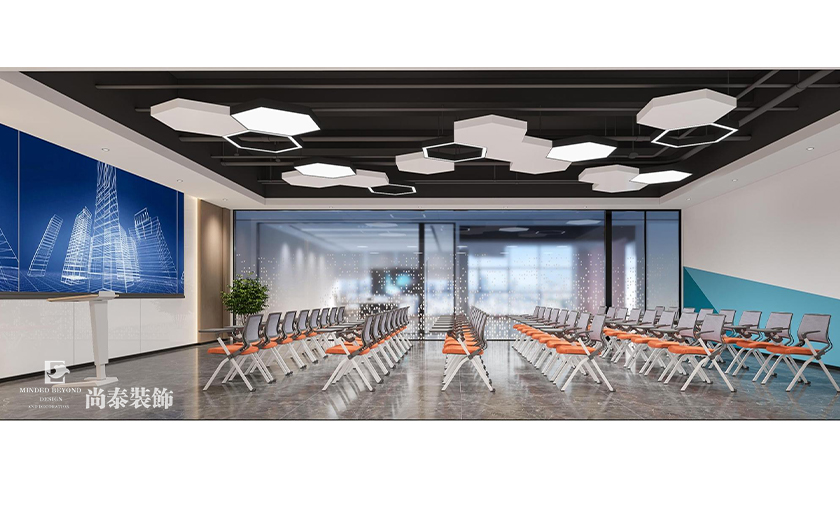 東莞天安深創谷3800平米科技公司廠房辦公室裝修設計案例