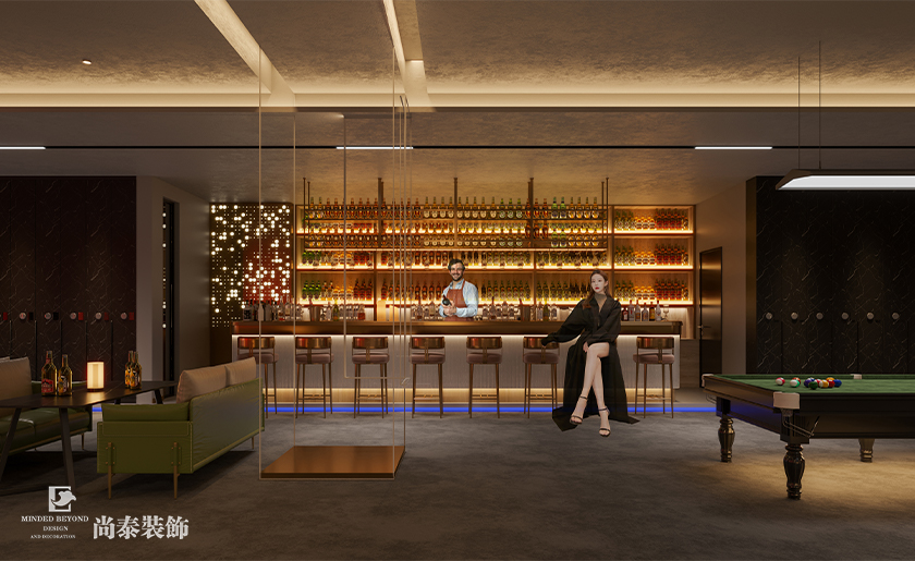 惠州100平米復(fù)古牛仔風(fēng)小酒館裝修設(shè)計(jì)案例
