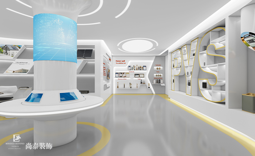 200平米現代科技展廳裝修設計案例