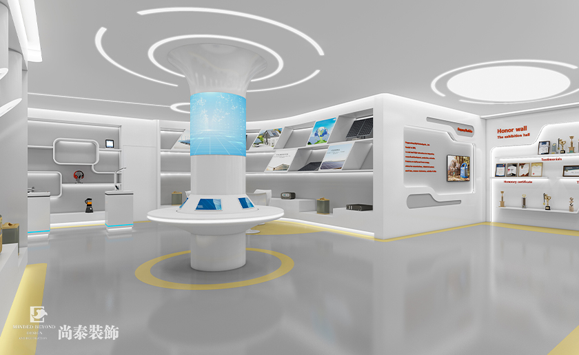 200平米現代科技展廳裝修設計案例