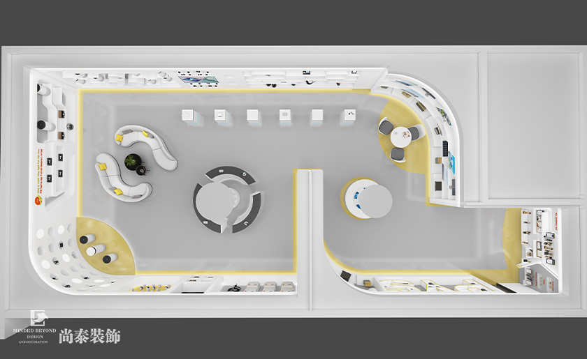 200平米現代科技展廳裝修設計案例