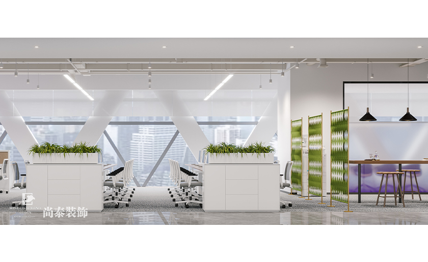 深圳龍華華南數(shù)字谷1200平米智能科技公司辦公室裝修設(shè)計(jì)案例