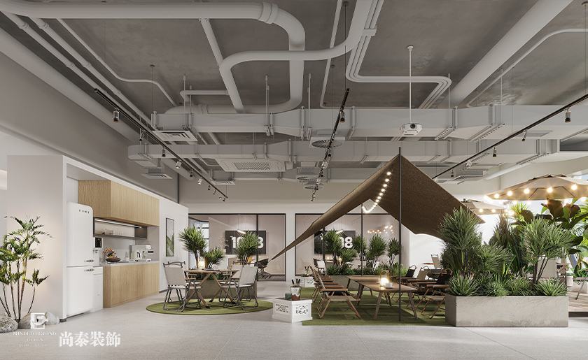 深圳龍華華南數(shù)字谷1200平米智能科技公司辦公室裝修設(shè)計(jì)案例