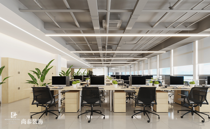 深圳南山萬融大廈700平米汽車用品公司辦公室裝修設計案例