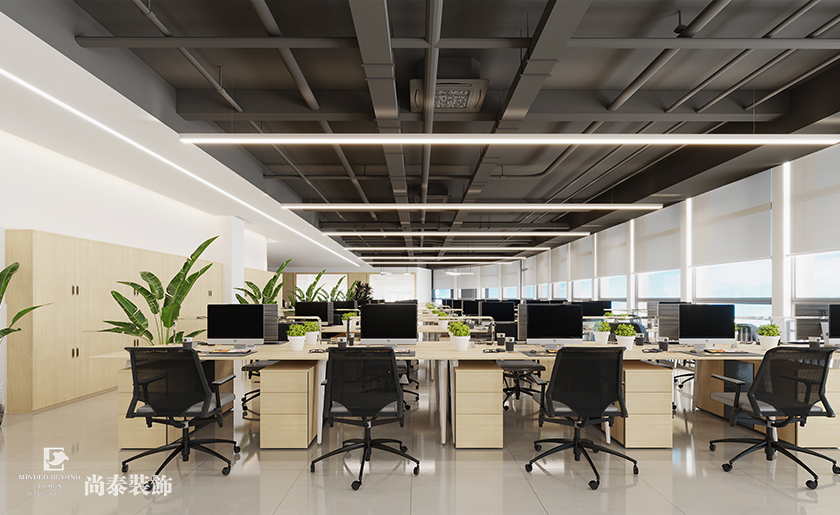 深圳南山萬融大廈700平米汽車用品公司辦公室裝修設計案例