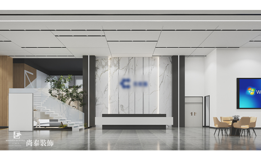 深圳龍崗2000平米新材料公司辦公樓廠房辦公室設(shè)計(jì)案例