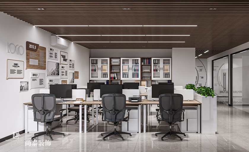 辦公室設(shè)計:250平米機械電子公司辦公室裝修設(shè)計案例