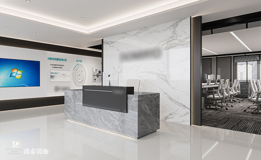 深圳南山泰邦科技大廈寫字樓350平米電子科技公司辦公室裝修設計案例