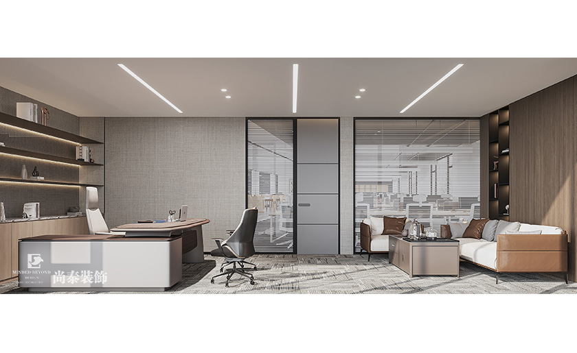 深圳南山泰邦科技大廈寫字樓350平米電子科技公司辦公室裝修設計案例