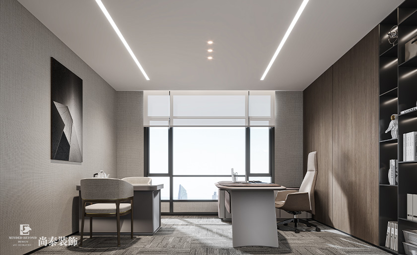 深圳南山泰邦科技大廈寫字樓350平米電子科技公司辦公室裝修設計案例