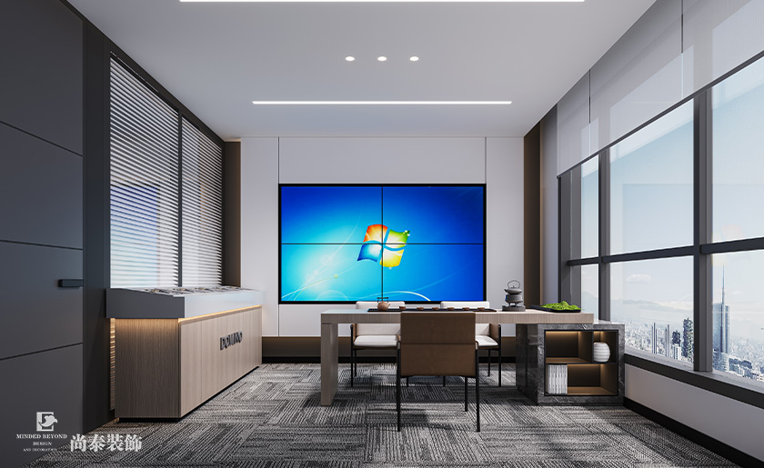 深圳南山泰邦科技大廈寫字樓350平米電子科技公司辦公室裝修設計案例