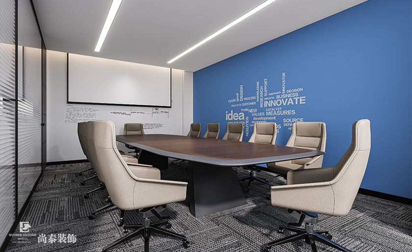 深圳南山泰邦科技大廈寫字樓350平米電子科技公司辦公室裝修設計案例