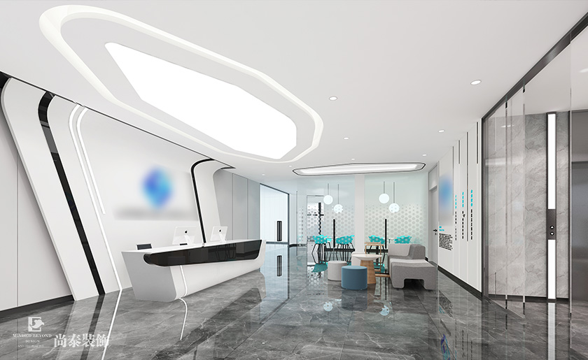 深圳南山同方信息港寫字樓2100平米芯片研發設計公司辦公室裝修設計