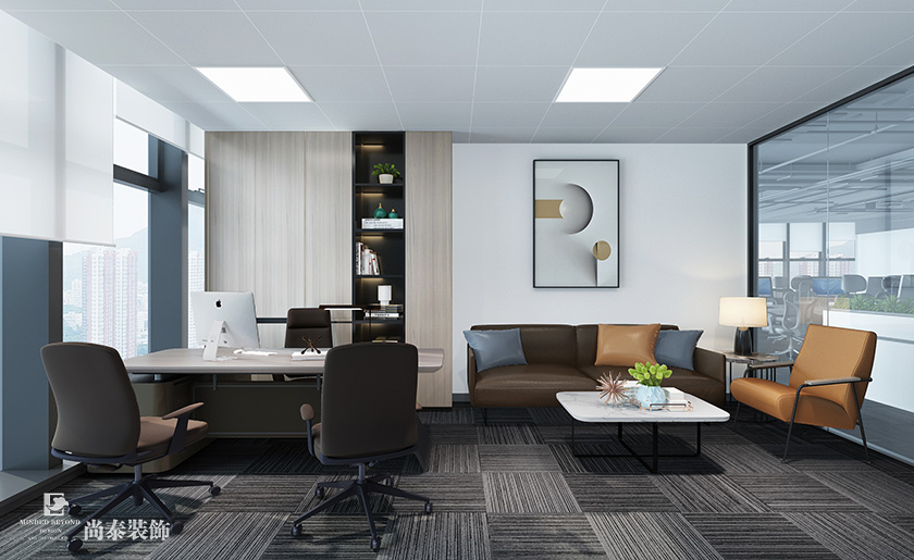 深圳南山同方信息港寫字樓2100平米芯片研發設計公司辦公室裝修設計