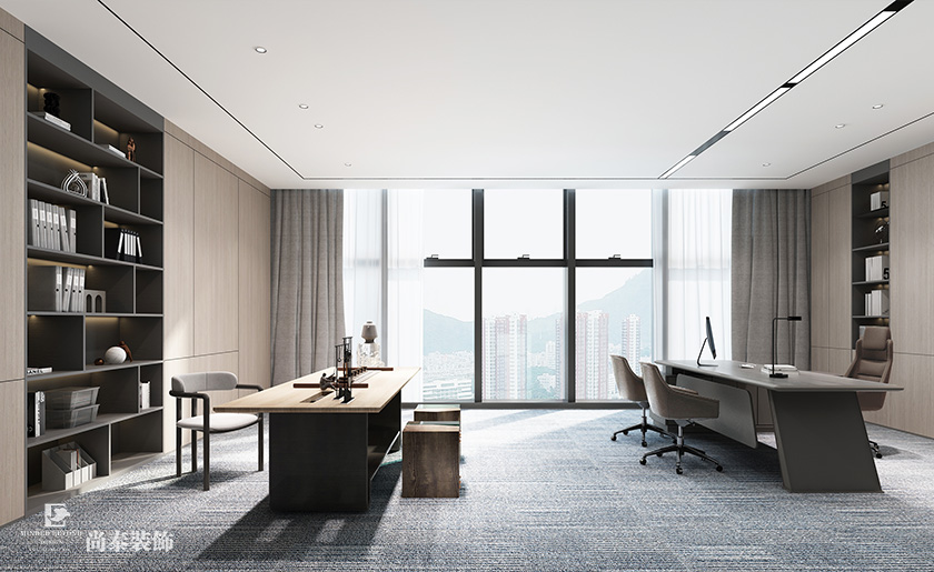 深圳南山同方信息港寫字樓2100平米芯片研發設計公司辦公室裝修設計